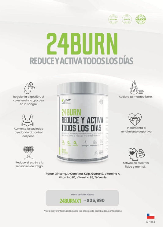 24 burn Reduce y activa todos los días
